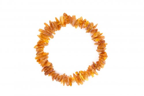 Unpolished Healing Honey Coloured Amber Bracelet For Women