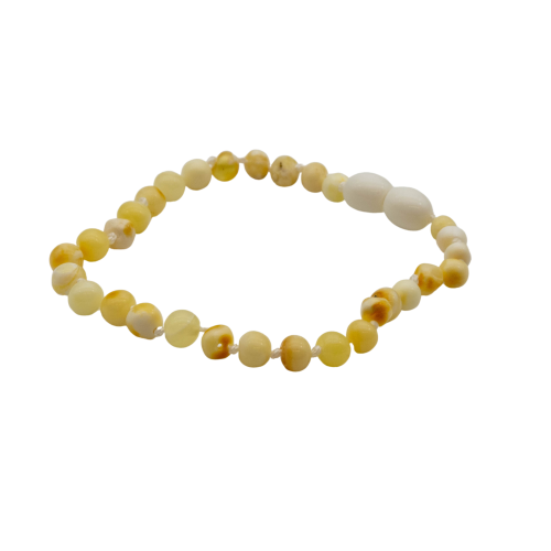 White amber bracelet for kids