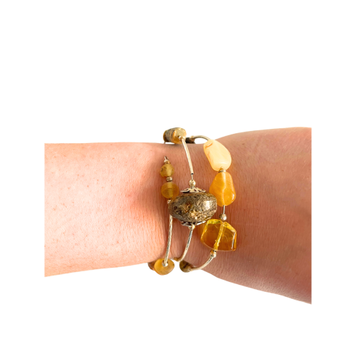 Elegant amber bracelet for women